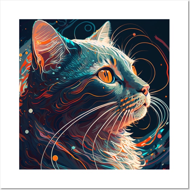 Anime Cat Wall Art by Star Scrunch